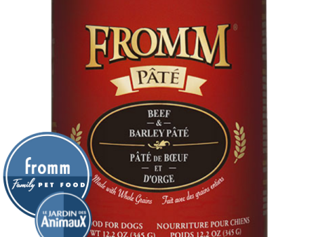 Conserve pour chien FROMM - PÂTÉ DE BOEUF ET DE PATATES DOUCE sans grains For Discount