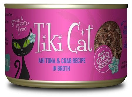 Tiki Cat Hana Grill, conserve pour chat recette de thon et crabe For Sale