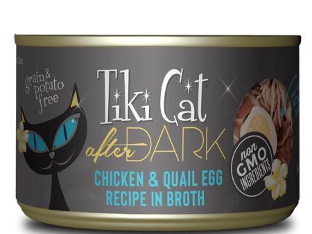 Tiki Cat After Dark, conserve pour chat recette de poulet et oeuf de caille on Sale