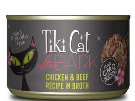 Tiki Cat After Dark, conserve pour chat recette de poulet et boeuf on Sale