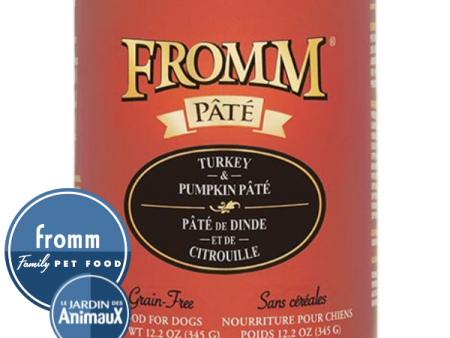 Conserve pour chien FROMM - PÂTÉ DE DINDE ET DE CITROUILLE Sans grains Hot on Sale