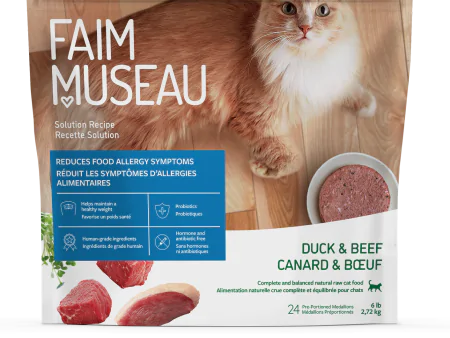 Nourriture crue pour chat Faim Museau - Canard et boeuf Online Sale