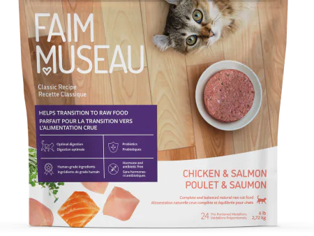 Nourriture crue pour chat Faim Museau - Poulet et saumon Online Hot Sale