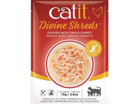 Garniture Divine Shreds pour chats, Poulet avec thon et carotte, 75 g Fashion