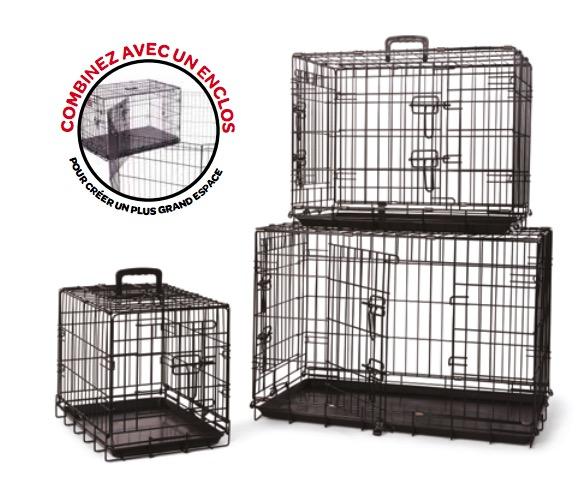 Cage métallique pour chien. 36” X 22” X 24” For Sale