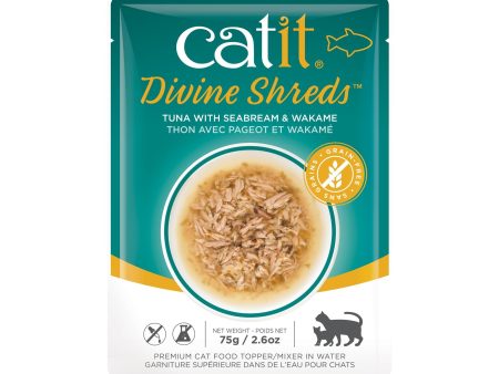 Garniture Divine Shreds pour chats, Thon avec pageot et wakamé, 75 g Cheap