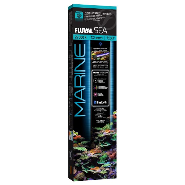 Rampe d’éclairage à DEL Marine Spectrum Fluval Sea, 32 W, 61 à 85 cm (24 à 34 po) For Cheap