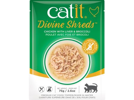 Garniture Divine Shreds pour chats, Poulet avec foie et brocoli, 75 g Online Hot Sale