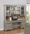 Ritzville 3-Drawer Credenza With Hutch Metallic Platinum - 801971 Hot on Sale