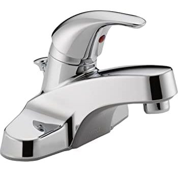 Peerless Centerset Bathroom Faucet Chrome, Bathroom Sink Faucet, Single Handle, Drain Assembly, Chrome- P136LF Online Sale