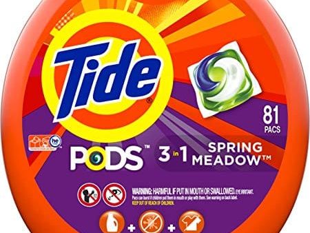 Tide PODS 3 in 1 HE Turbo Laundry Detergent Pacs, Spring Meadow Scent, 81 Count Tub - Packaging May Vary: Health & Personal Care Online Hot Sale