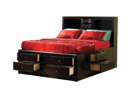 Phoenix 10-Drawer Queen Bed 4PC SET Deep Cappuccino - SET4PC200409Q Online Hot Sale