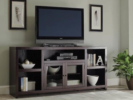 2-Door TV Console Dark Cappuccino - 701994 Online now