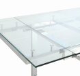 Wexford Glass Top Dining Table With Extension Leaves Chrome 106281 For Sale