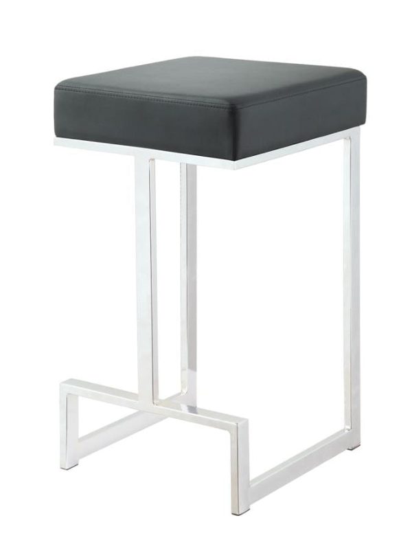 Square Counter Height Stool Black And Chrome - 105253 Cheap