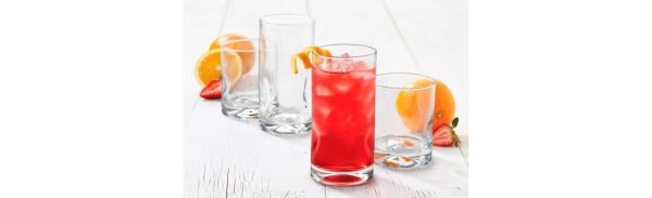 Libbey Drinkware 16pc impressions are everything, and we mean that literally, what sets the Impressions Glass Drinkware Set apart is its unique four sided dimpled shape which provides an easy grip for guests on special occasions and loved ones -4086 Cheap